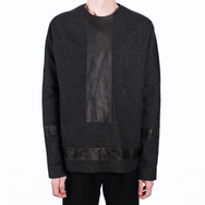 Leather Panel Pullover by Nicomede Talavera