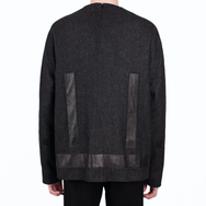 Leather Panel Pullover by Nicomede Talavera